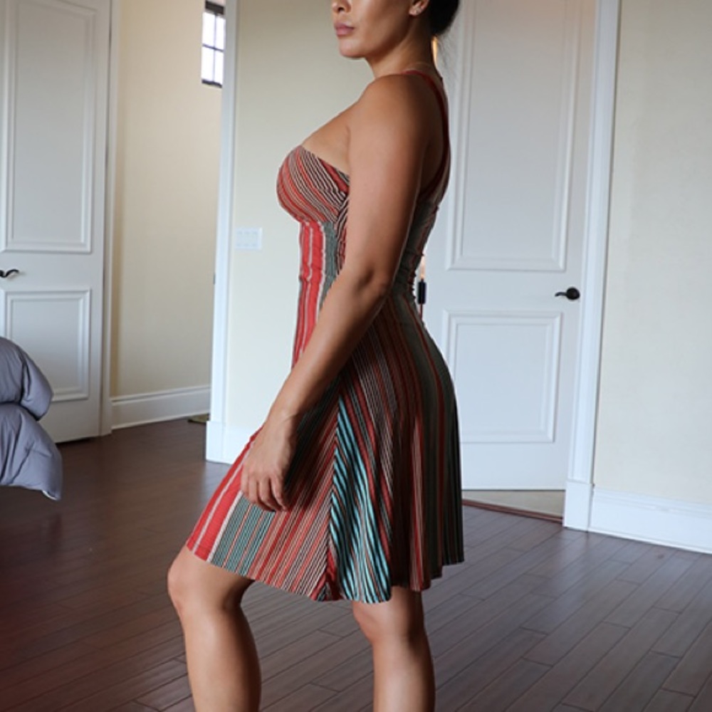 Flowing stripe dress